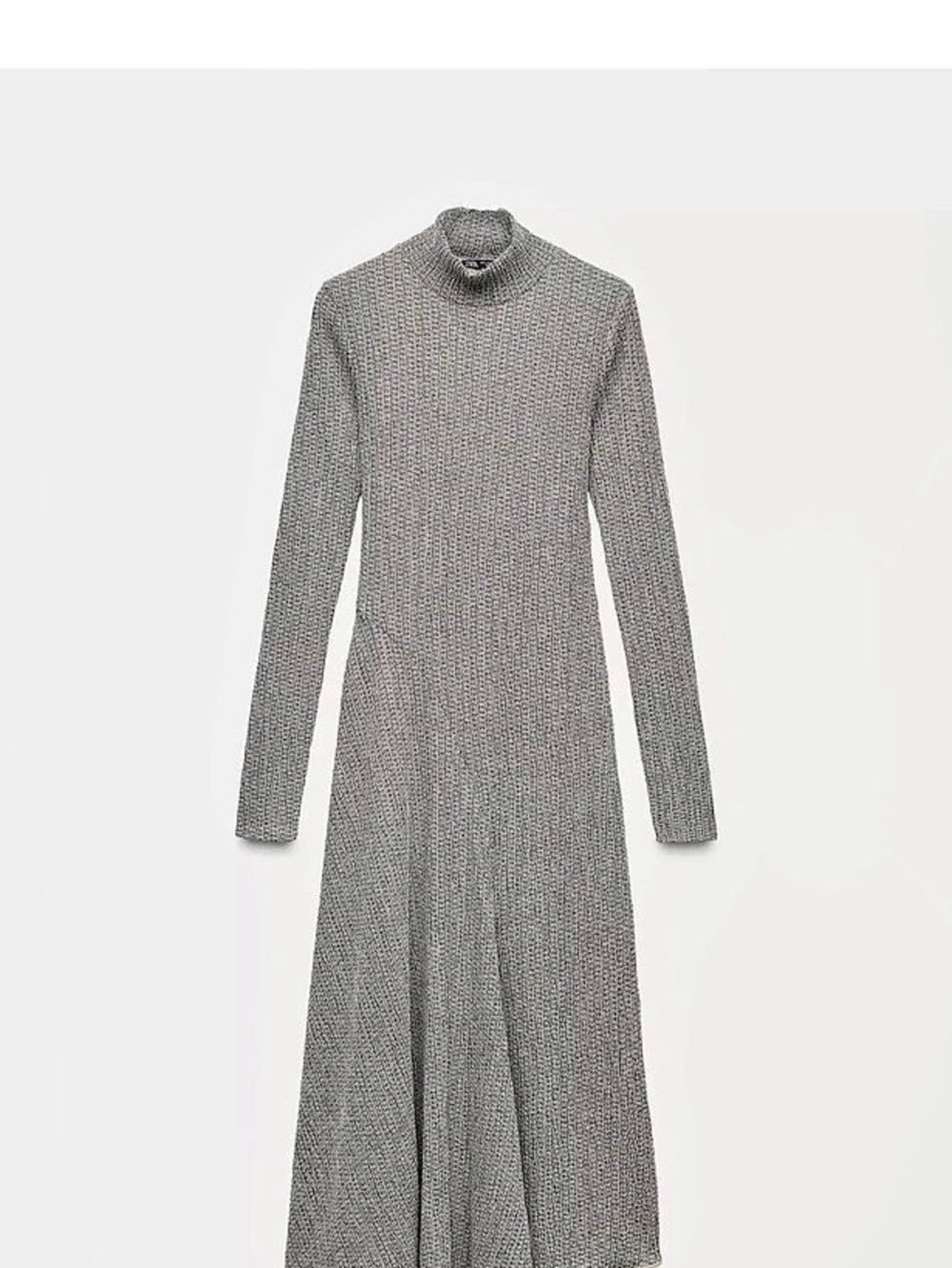 Zara Textured Asymmetric Dress in Gray